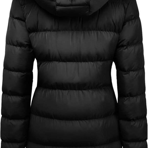 Women's Winter‎ Down Thicken Jacket Puffer Parka Coat with Removable Fur Hood - Picture 4 of 7